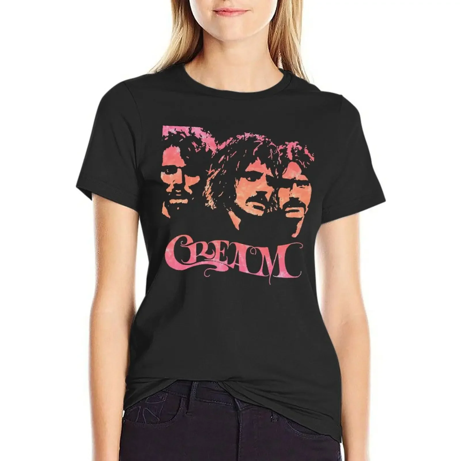 

Cream Band,The Cream Band, Cream, Band T-Shirt animal print female Short sleeve tee quick-drying funny t shirts for Women