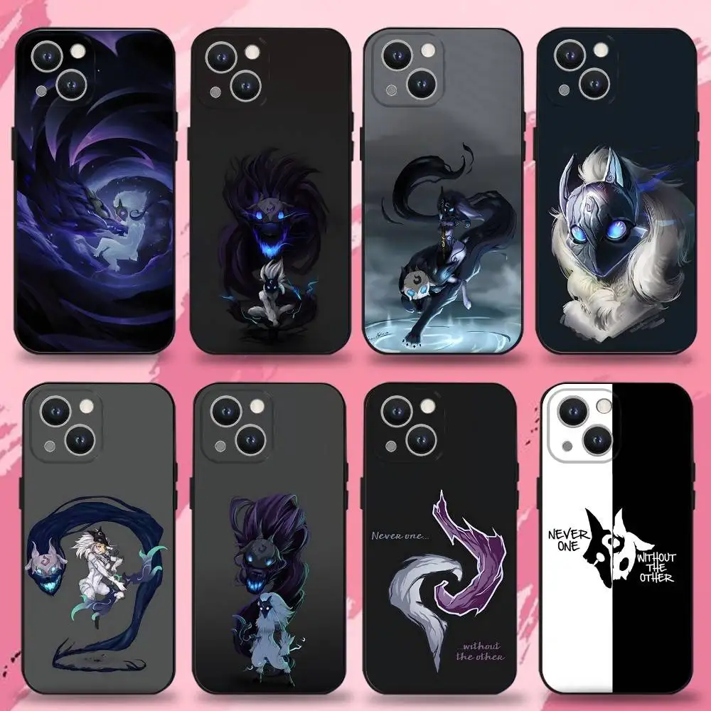 Чехол для телефона Game L-LOL Kindred для iPhone 16,15,14,13,12,11 Plus, Pro Max, XS, X, XR, SE, Mini, 8,7, мягкий силиконовый черный чехол