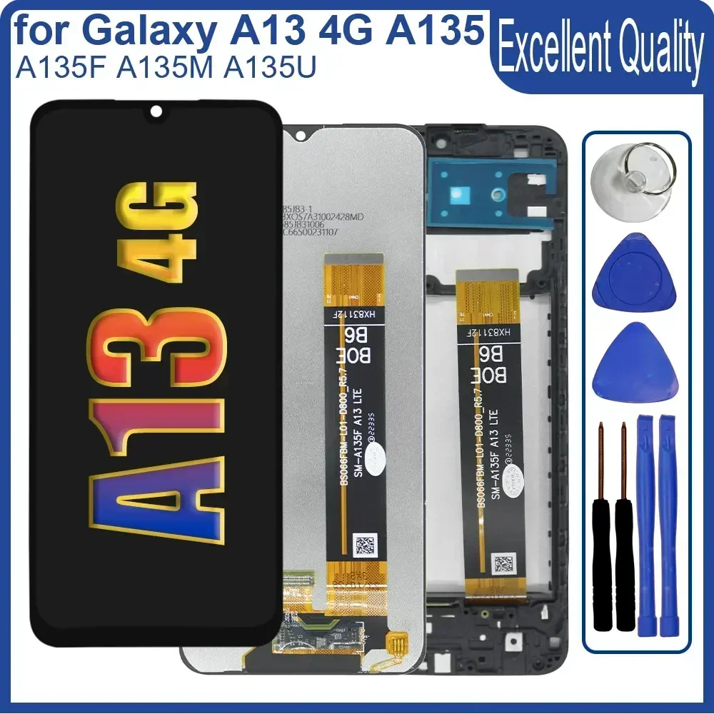 

6.6'' New Tested Display for Samsung A13 4G LCD Display Touch Screen Replacement Digitizer for Samsung A135 A135F LCD Display