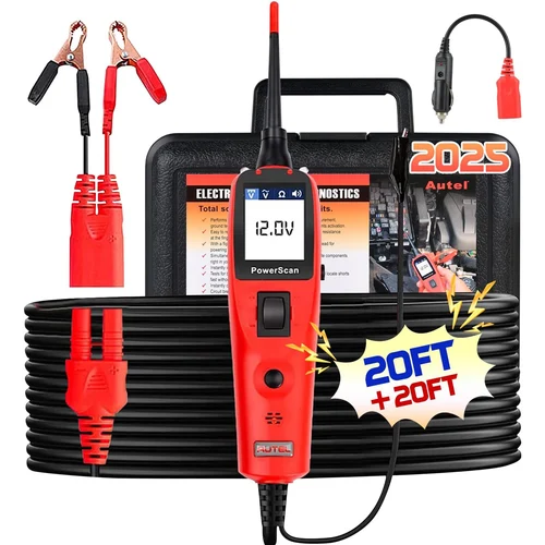 Autel Power Scan PS100 Kit de sonda de circuito de alimentación 12V 24V AC DC voltaje Digital probador de circuito automotriz herramienta de prueba de diagnóstico de coche