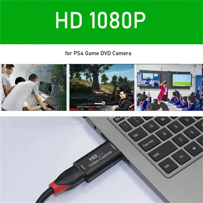 HDMI 비디오 캡처 카드, PS4 게임 DVD 카메라용 카드 그래버 녹음기 박스, USB2.0, 4K, 1080P