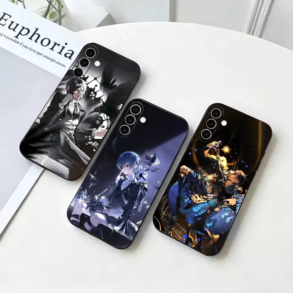 Anime B-Black Butler  Anti-drop Black Soft Silicone Case For Samsung Galaxy A73 A72 A71 A53 A52 A51