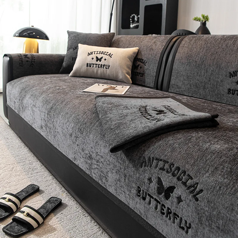 

Light Luxury and High-end Sofa Cover Fabric Anti Slip and Anti Cat Scratch Sofa Cushion Cover All Season Universal and Simple