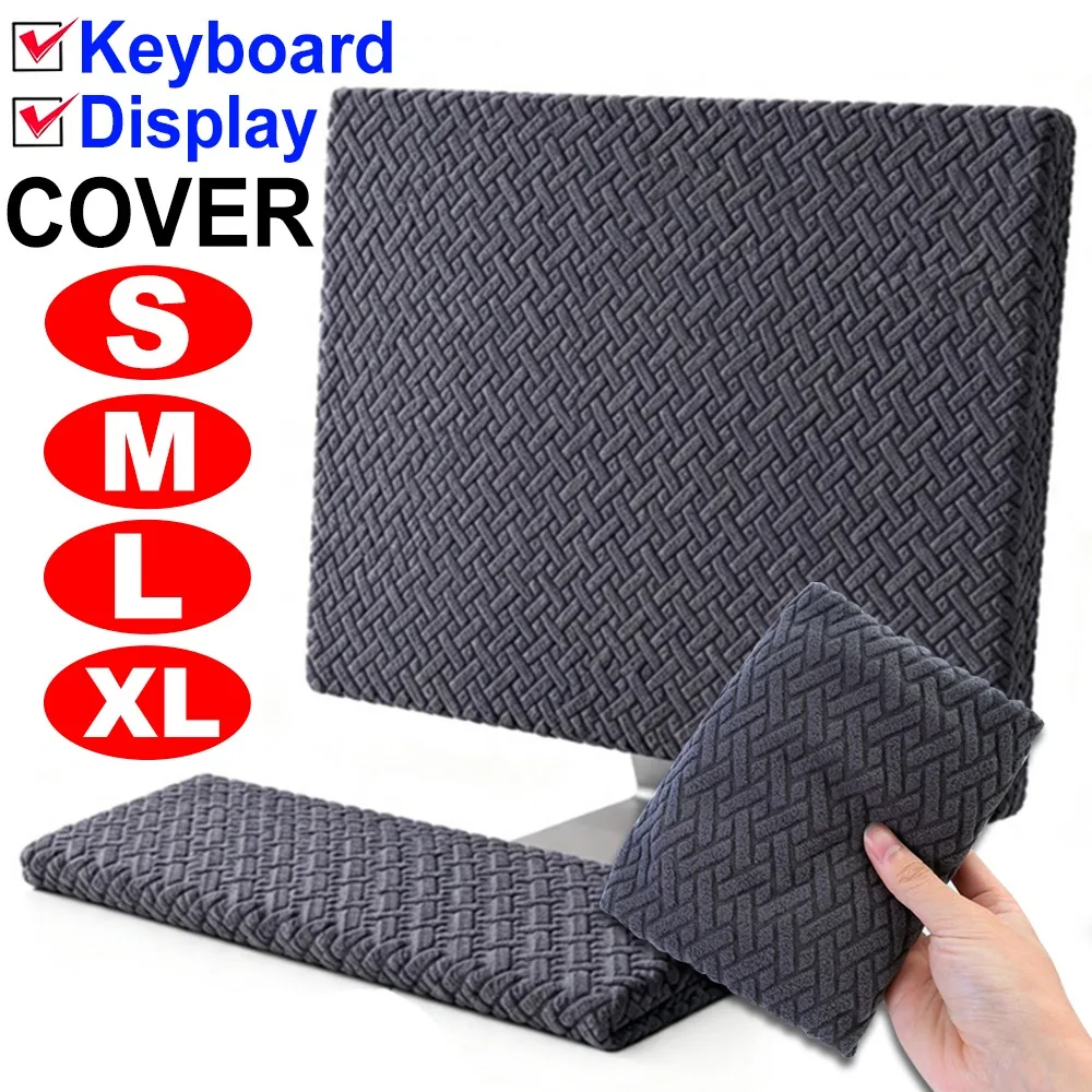 27-30inches Dustproof Cover Computer Monitor Dust Monitor Cover Keyboard Cover Elastic Suitable for 16:9 Display Screens Monitor