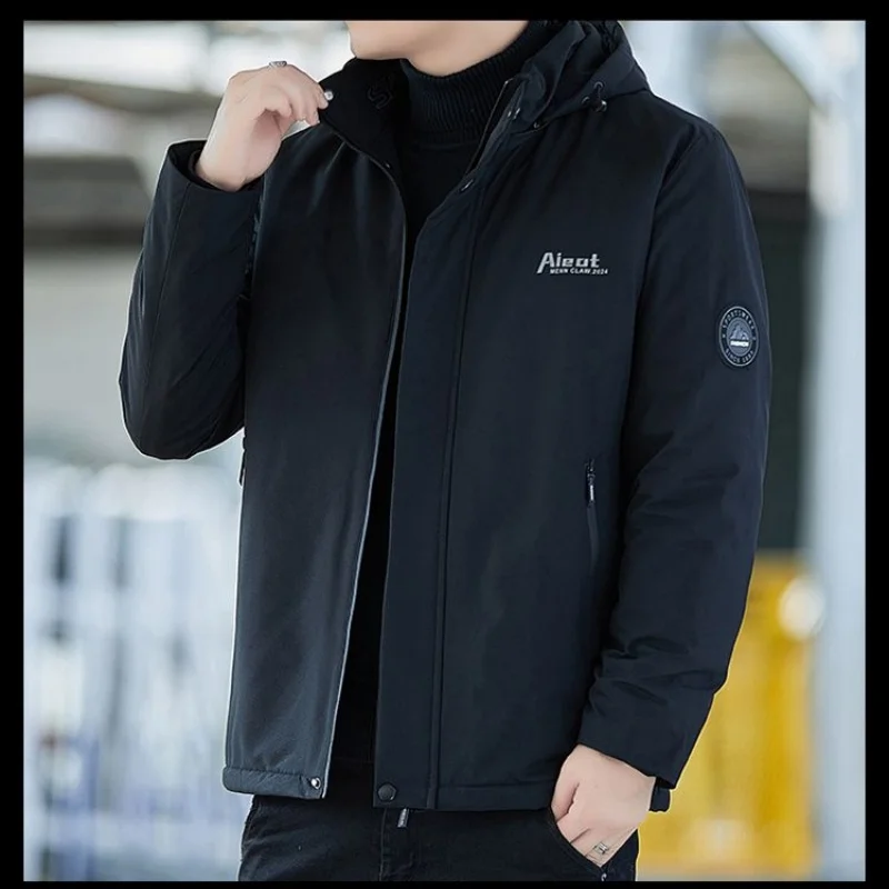 

Men's Graphene Winter Coat Thermal Lined Hooded Puffer Jacket Windproof Waterproof Detachable Fur Collar Thickened Outdoor Parka