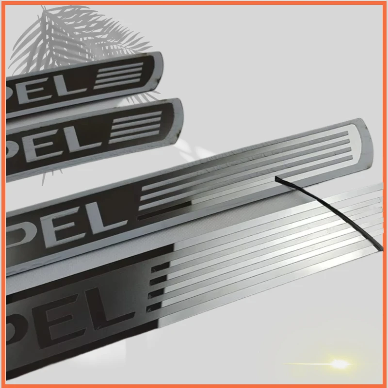 Image of Für opel astra zafira corsa Tür-Schwellen-verschleiss-Platte Abdeckung Trim Edelstahl Schwelle Pedal Styling Schützen Auto Zubehör