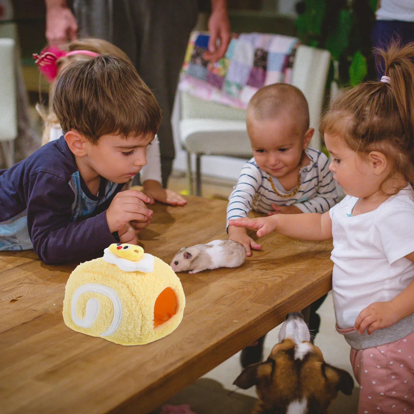 

Hamster Winter Cotton Nest Swiss Roll Shape Soft Warm Hideout House Comfortable Small Pet Bed for Hamsters Rabbits