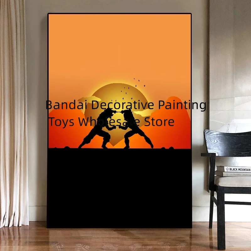 Bandai Canvas Painting Classic  Anime Super Saiyan Goku Art Print Dragon Ball Pictures Home Decor Bedroom for Wall Posters Gift