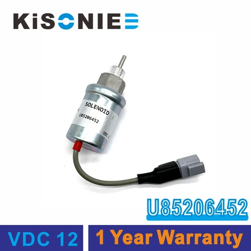 Solenoide de apagado de combustible U85206452 185206452 U85206520 para motor de oruga 3011C 3013 Perkins 402D 403C, solenoide de parada 12VDC