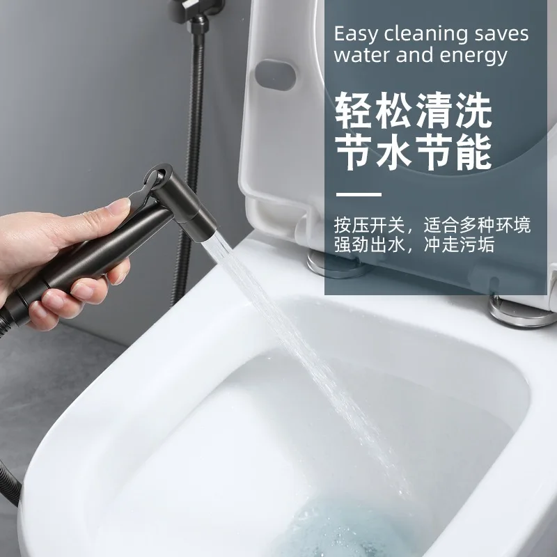 White Gray Brushed Gold 304 Stainless Steel Single Cold Water Toilet Bidet Sprayer Wall Mounted Ladies Cleaner