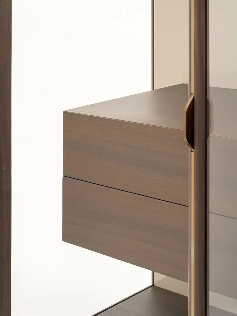 Luxury transparent glass glass decorative glass display cabinet aluminum wine rack