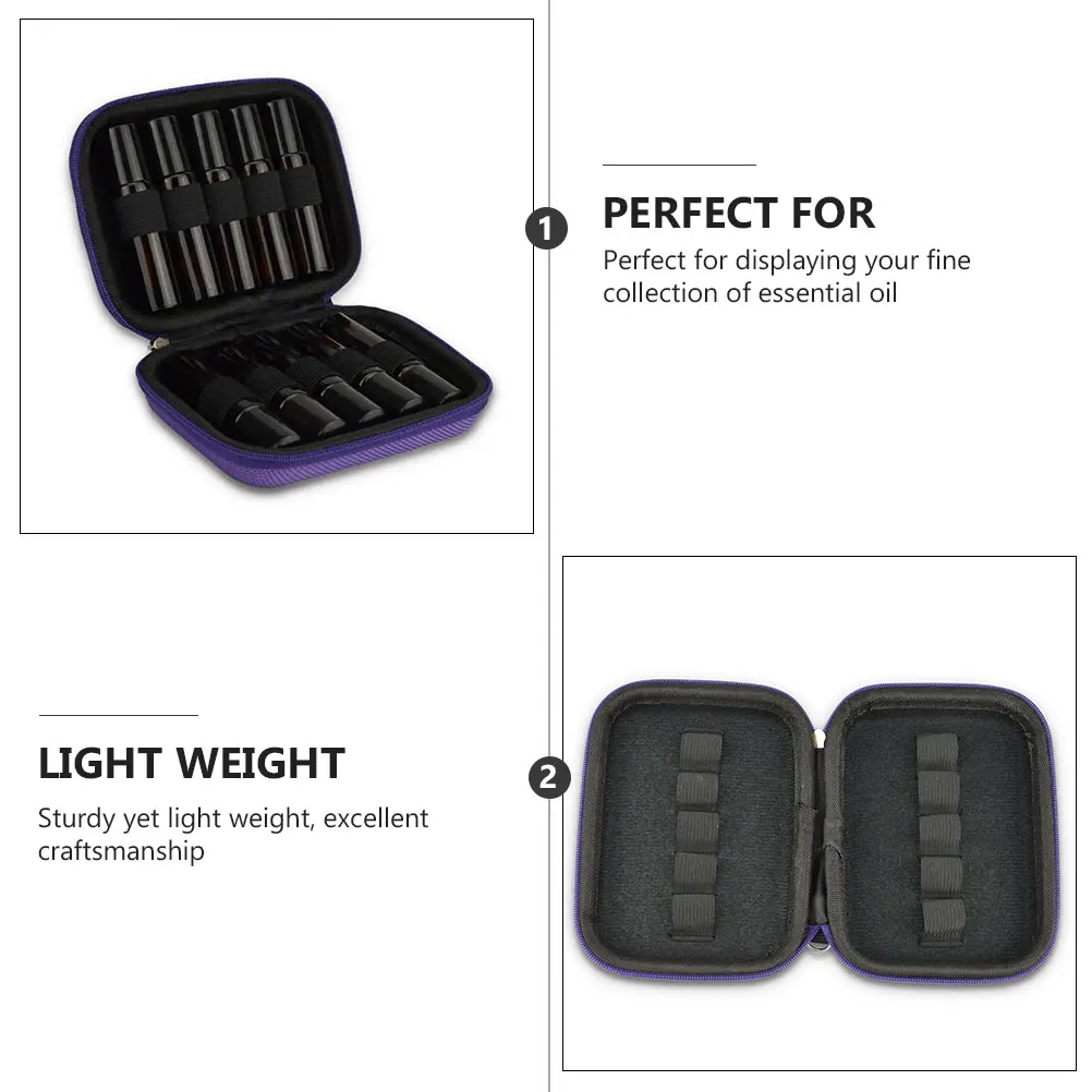 

Essential Oil Carrying Case 10 Roller Bottles Organizer Waterproof Shockproof Travel Storage Pouch Essential Oil Carrying Case