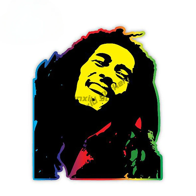 Jamaican One Love Heart Reggae Rastafari Bob Marley Jamaican Flag Map Sticker for Bumper Laptop Decal