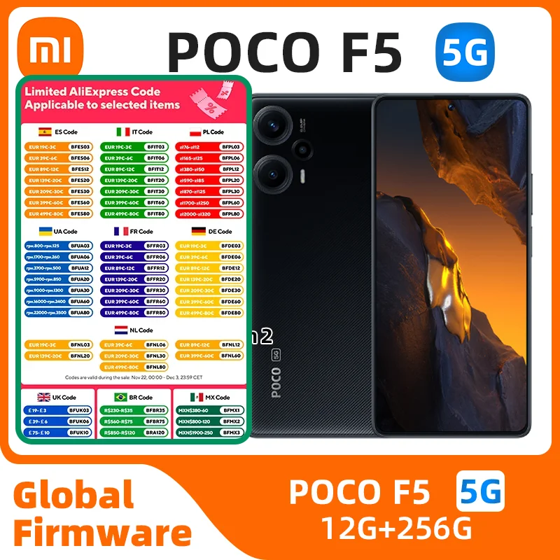 Xiaomi poco f5 5g smartphone cpu snapdragon 7 + gen 2 capacidade da bateria 5000mah 64mp câmera original usado telefone