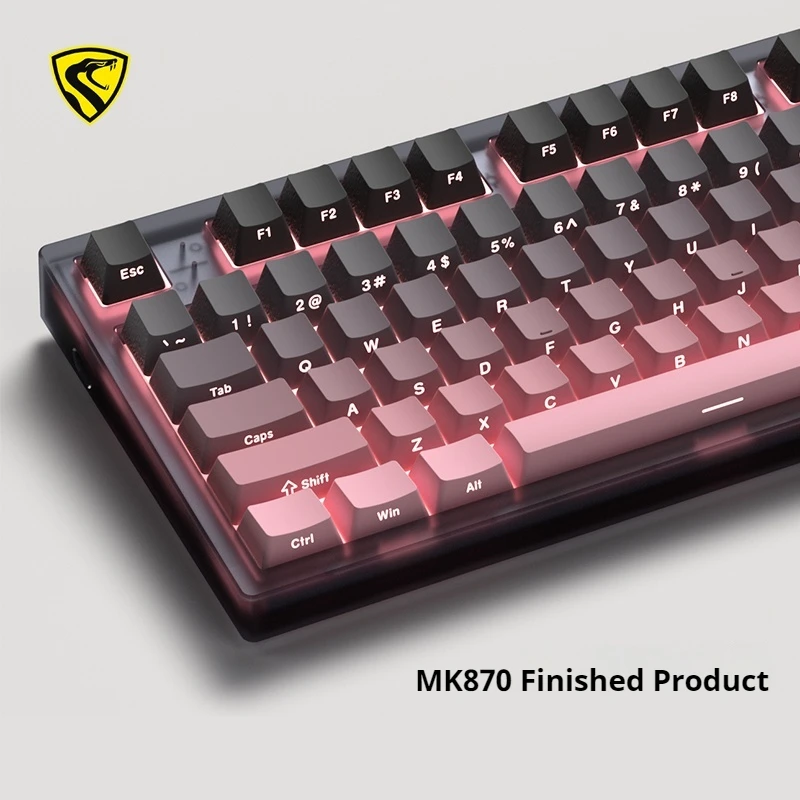 Fuling Mk870 Blackberry Side Carving Mechanical Keyboard Wired Wireless 2.4g Bluetooth Customized Computer Gaming E-Sports Gift