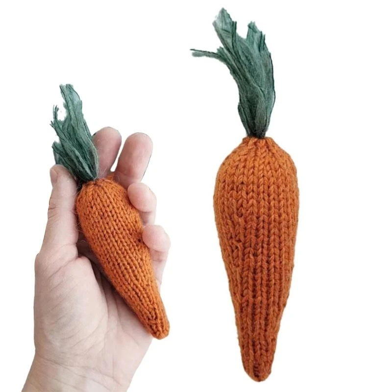 

J15U Photo Posing Props Woven Carrot Photo Props Baby Photo Studio Accessory