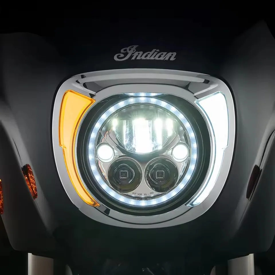 2026 New Motorcycle Accessories FANG HEADLIGHT BEZEL FOR INDIAN CHIEFTAIN Dark Horse Icon Elite Limited Classic