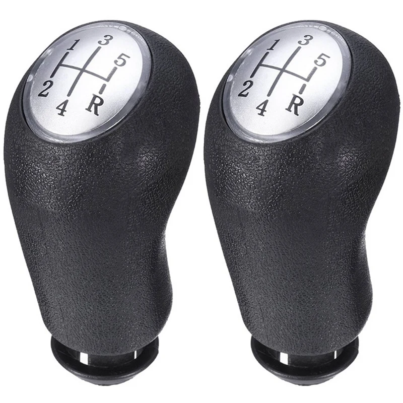 2X 5-Speed Mt Gear Shift Knob Shifter Lever Stick For Renault Clio Iii 05-09 Megane Ii 02-08 Scenic Ii 03-06