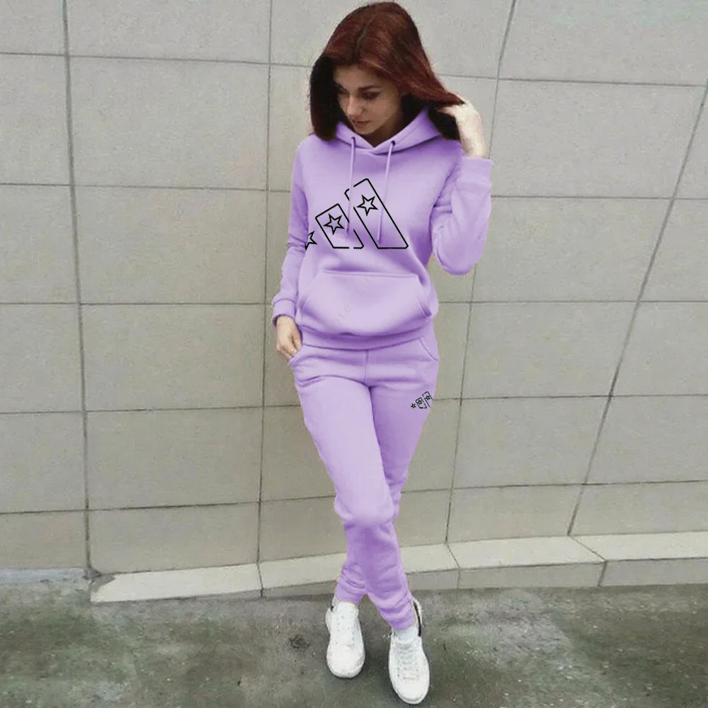 

Hoodie Pants Sets Women's Autumn Winter Sweatshirt Sweatpant 2pcs Sports Outfits Home Outdoor Jogging Suit New Designer Clothes