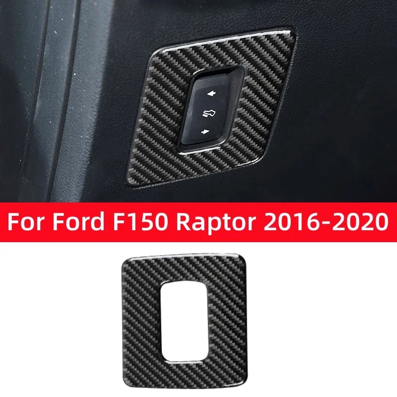 For Ford F150 Raptor 2016-2020 Accessories Carbon Fiber Interior Car Throttle and Brake Adjustment Button Trim Frame Stickers