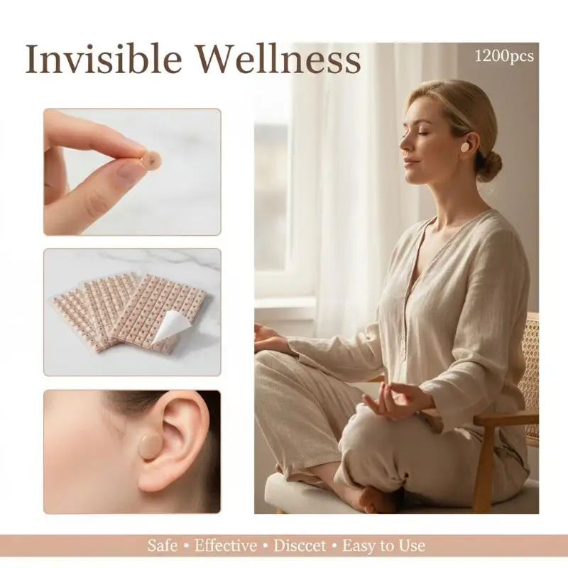 1200Pcs Ear Point Stickers Ear Pressure Stick Acupuncture Magnetic Beads Auricular Ear Stickers Massage Ear stickers