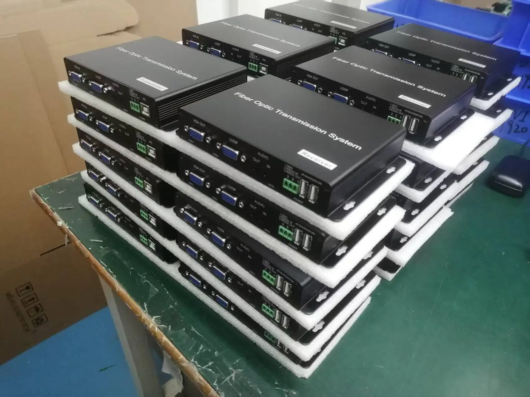 

Волоконно-оптический удлинитель VGA с аудио Bidi 3,5 мм, модулем Bidi RS232, SFP