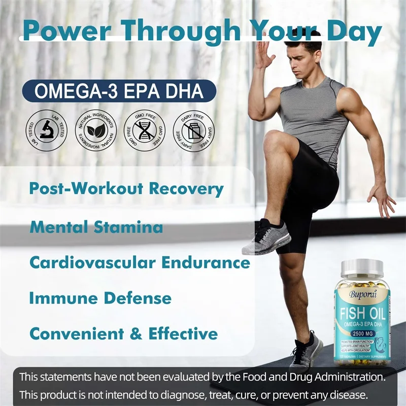 Fish Oil Capsules - Protects Eye, Helps Brain Development,Support Nervous System Health, Improve Cognitive Function and Immunity - view 5