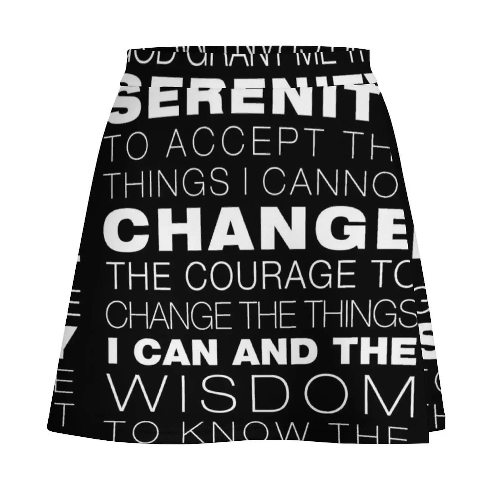 Serenity Prayer (Black Background) Mini Skirt skirts for womans sexy skirt clothes for women Mini Skirt