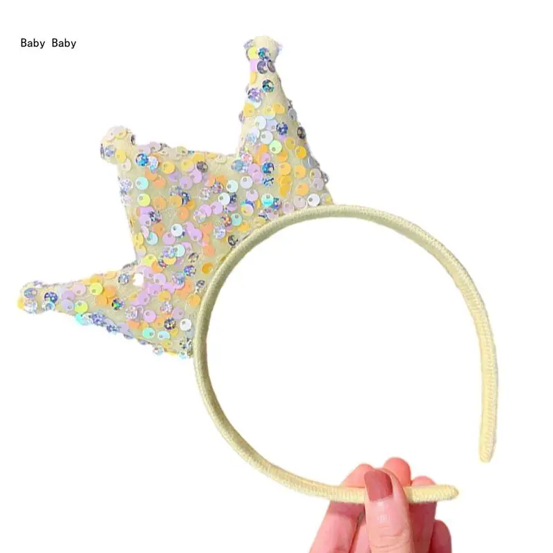 Bandeau fête d'anniversaire pour filles, bandeau fête carnaval pour enfants, couronne à cerceau pour Q81A