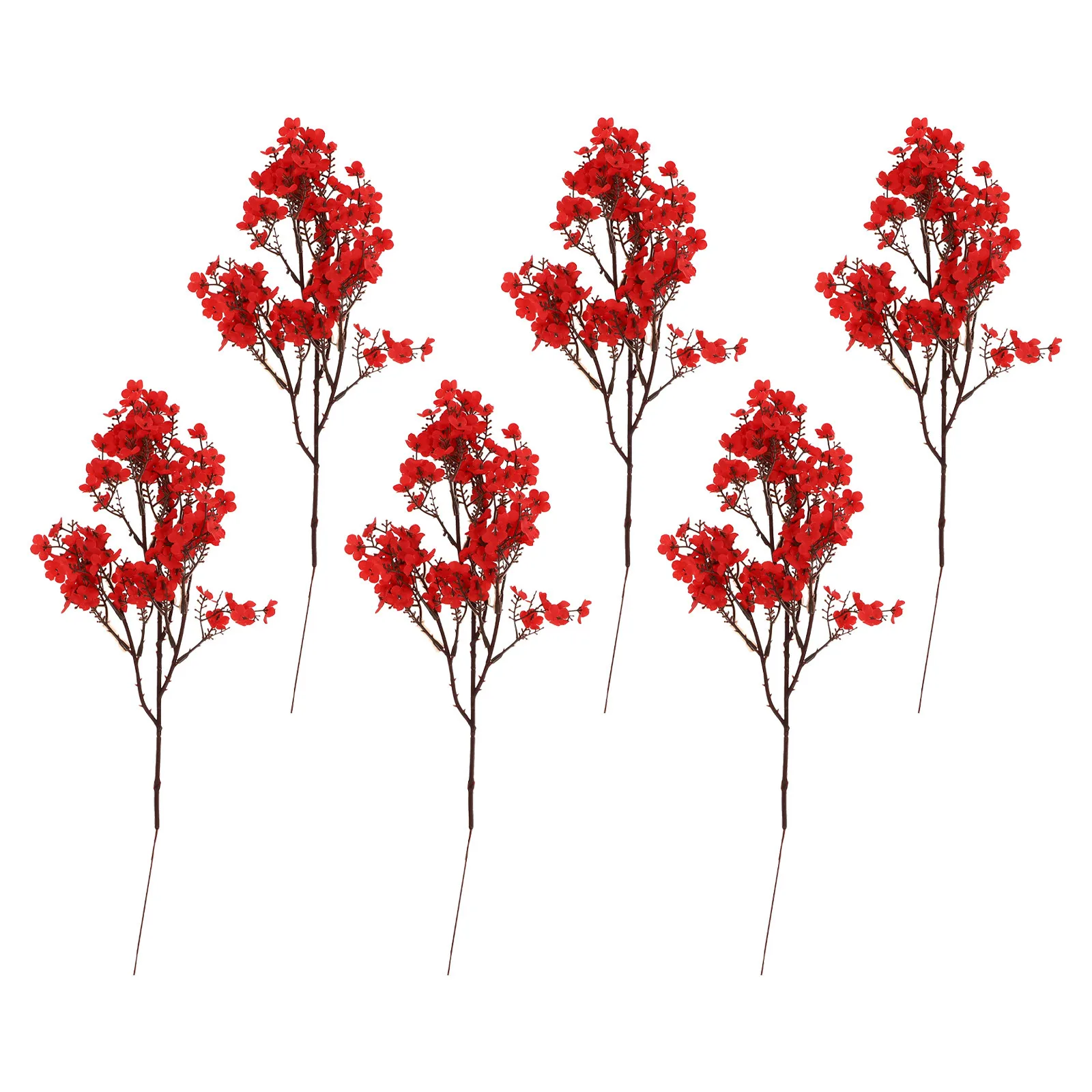 

6Pcs Simulated Gypsophila Decor Delicate Fake Flower Set for Living Room Ornament Unique Home Flower Prop Layout