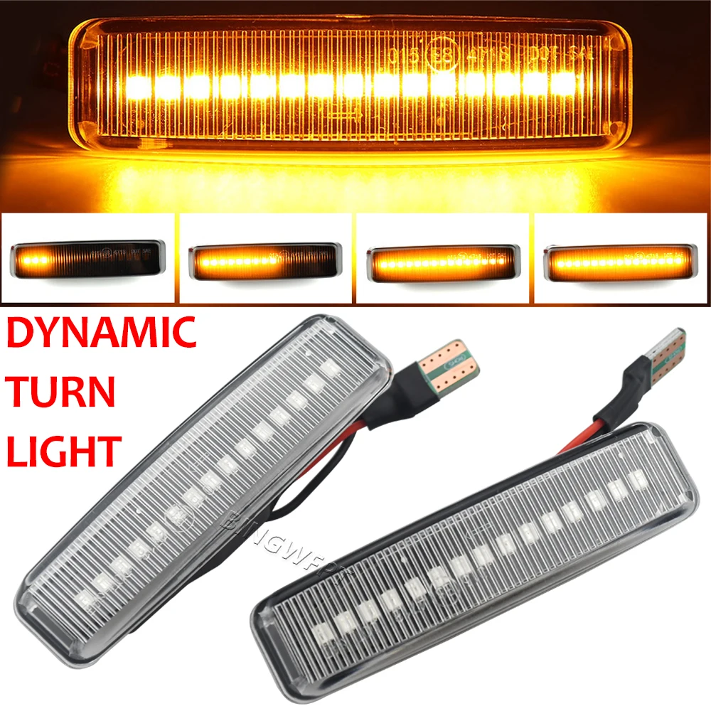 LED Turn Signal Light For BMW 5 Series E39 1995-2003 M5 Side Marker Sequential Lamp Flasher Dynamic Blinker Indicator