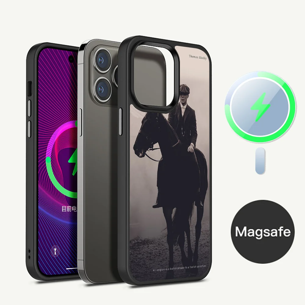 Peaky Blinders Thomas Shelby Phone Case Magnetic Case For iPhone 14 13 12 11 15 Pro Max Plus Mini For Magsafe Wireless Charge Co