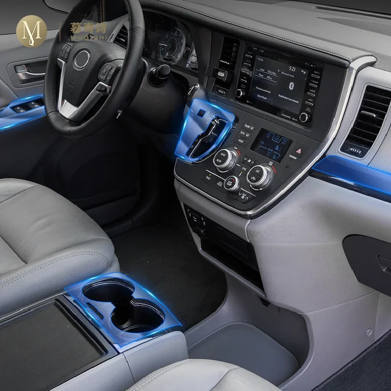 

Для Toyota Sienna 2017-2023 салон автомобиля защитная пленка для фортепиано прозрачная самоклеящаяся пленка из ТПУ для краски, ремонт против царапин