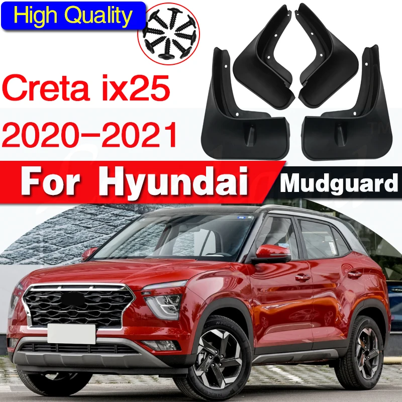 For Hyundai Creta ix25 2020 2021 Car Mudguard Anti-splash Anti-Fouling Front Rear Fender Accessories