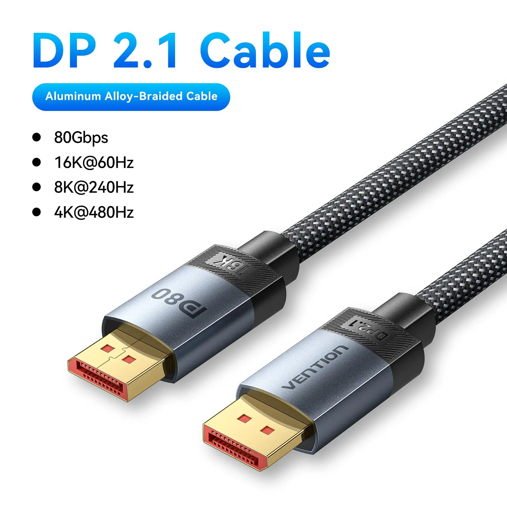 Vention DisplayPort-kabel 16K60Hz Video Audio-kabel voor laptop Xiaomi TV Box PC Monitor Video Game DP 8K240Hz Kabel Display Port