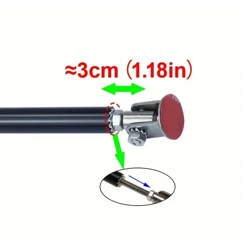 200mm Universelle Auto-Trennstange, Verstellbarer Edelstahl-Frontstoßstangen-Lippen-Stützstangen-Kit für Rennsport, ohne Bohren von Löchern – Detail 11