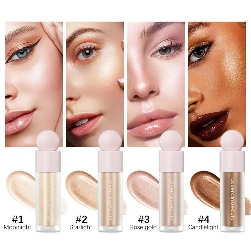 NEW 4-color Liquid Highlighter Contouring Stick Brightener Bronzer Glow Body Face Contour Shimmer Cosmetics face Makeup