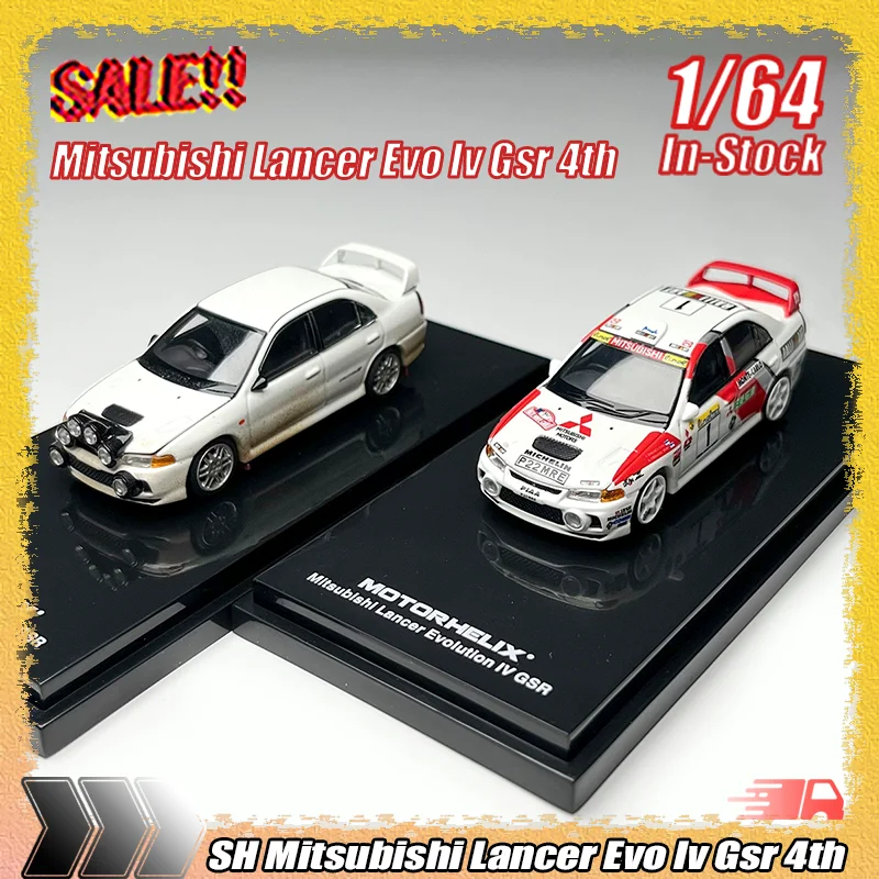 

New Stock Mh 1:64 Mitsubishi Lancer Evo Iv Gsr 4th Generation Magnetic Clamping Front Cover Monaco Station Alloy Model Car Gifts