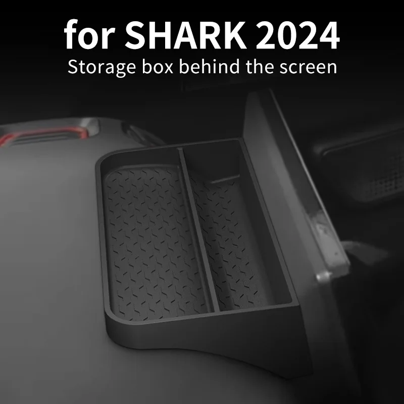 

For BYD Shark 6 2024 2025 Car Behind Instrument Screen Silicone Storage Box Phone Holder Anti-slip Organizer Box Car Accessories