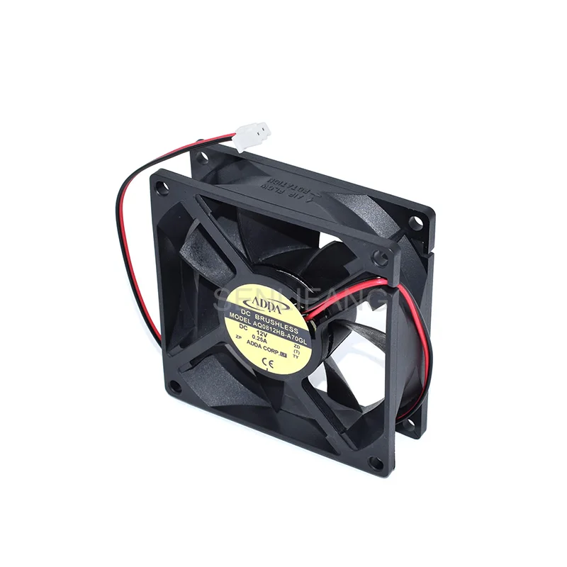 Genuine For ADDA AQ0812HB-A70GL 12V 0.25A 8CM 8025 2-Wire  Advanced Waterproof Cooling Fan