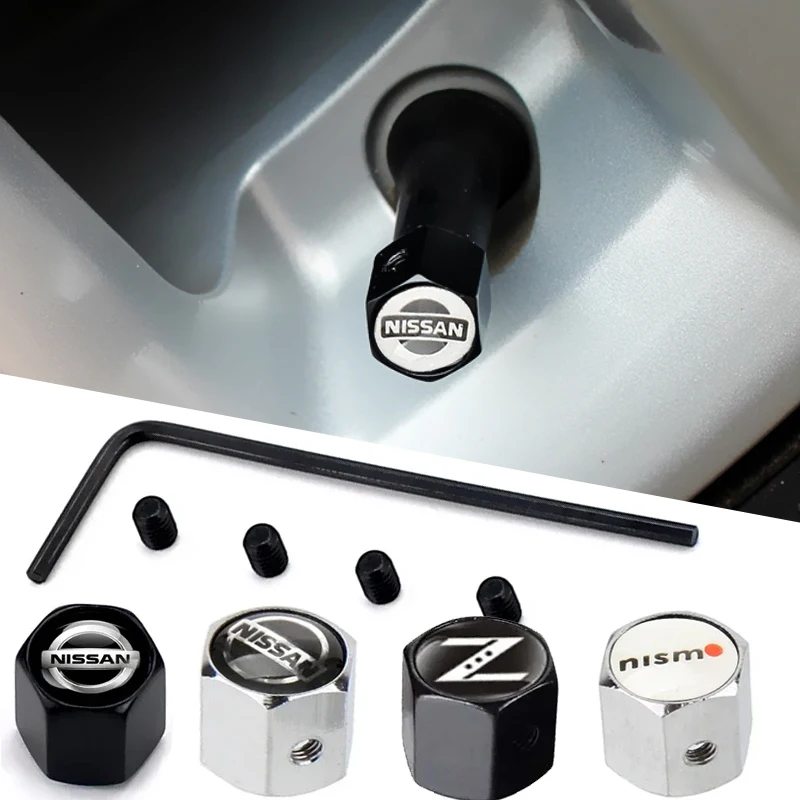 

Wheel Decoration Anti-theft Car Tire Valve Caps Covers for Nissan GTR Nismo Z 350Z 370Z Micra Qashqai Sylphy X-Trail Murano Leaf