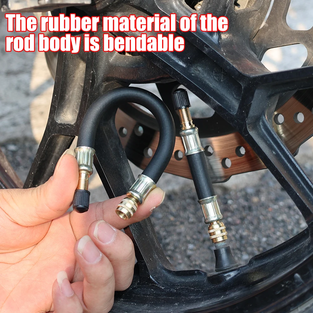 1/3pcs Tire Tyre Rubber Valve Extension Tube Car Vacuum Valve Inflator Extension Tube Air Nozzle Inflator Extension Nozzle 3size - Image 4
