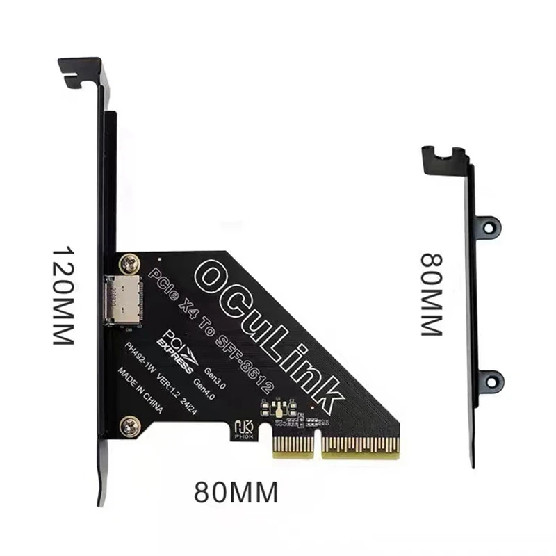 Pcie 4.0 X4 To Oculink SFF8611/8612 Expansion Card To SFF-8639 U.2 SSD For External Graphics Card For Win/Linux