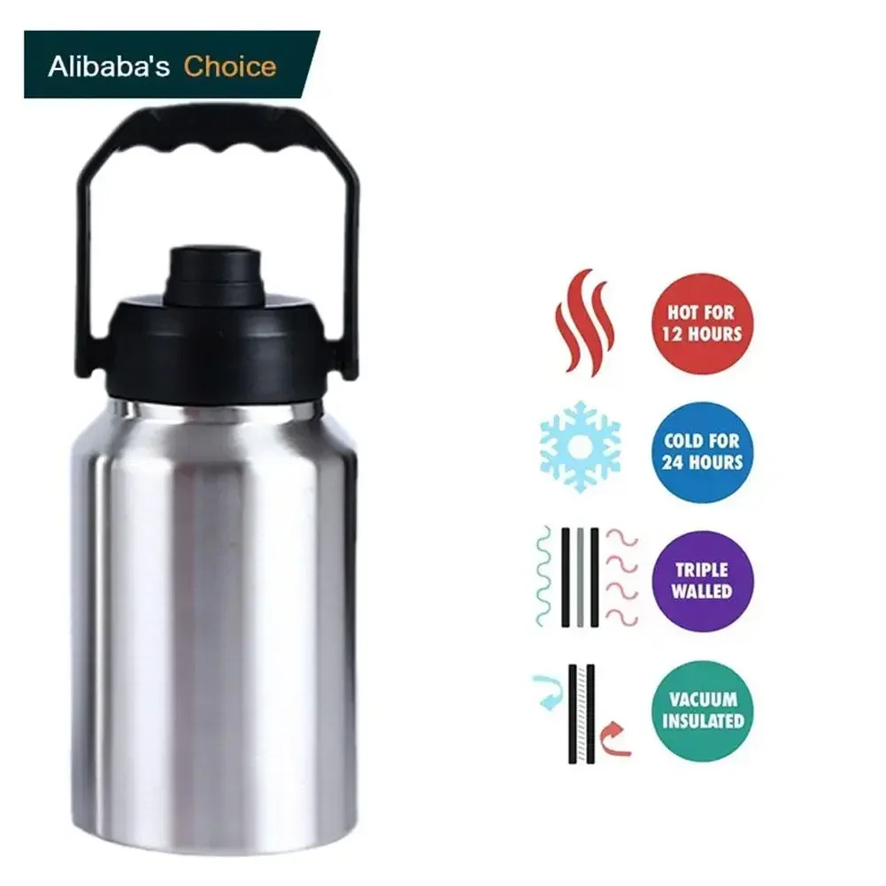 2/3 L Thermal Bottle Outdoor Climbing Camping Sport Vacuum Flask Double Portable Stainless Steel Thermos Mug Large Capacity