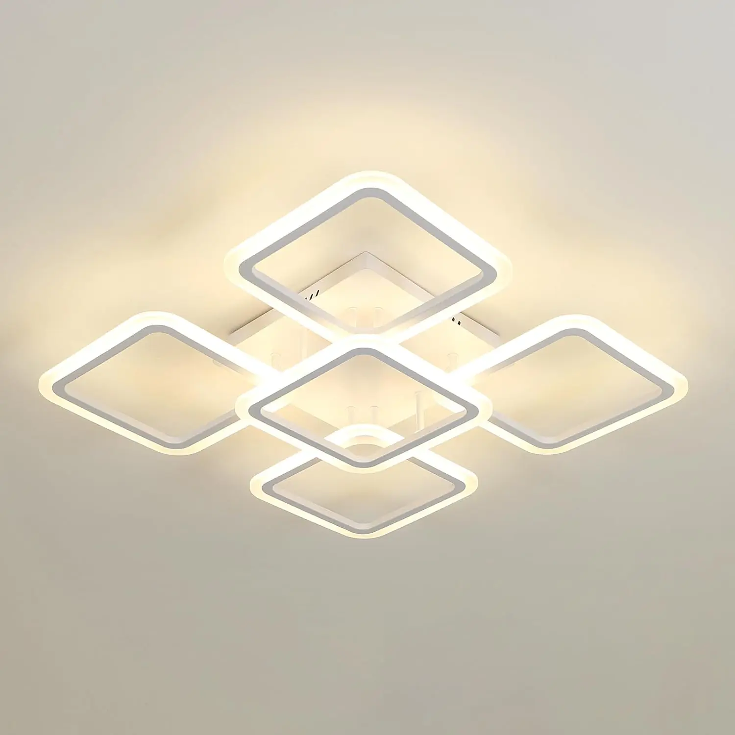 LED-Deckenleuchter, Ø60 cm, moderne LED-Deckenleuchte, 70 W Acryl-Deckenleuchte für Wohnzimmer,