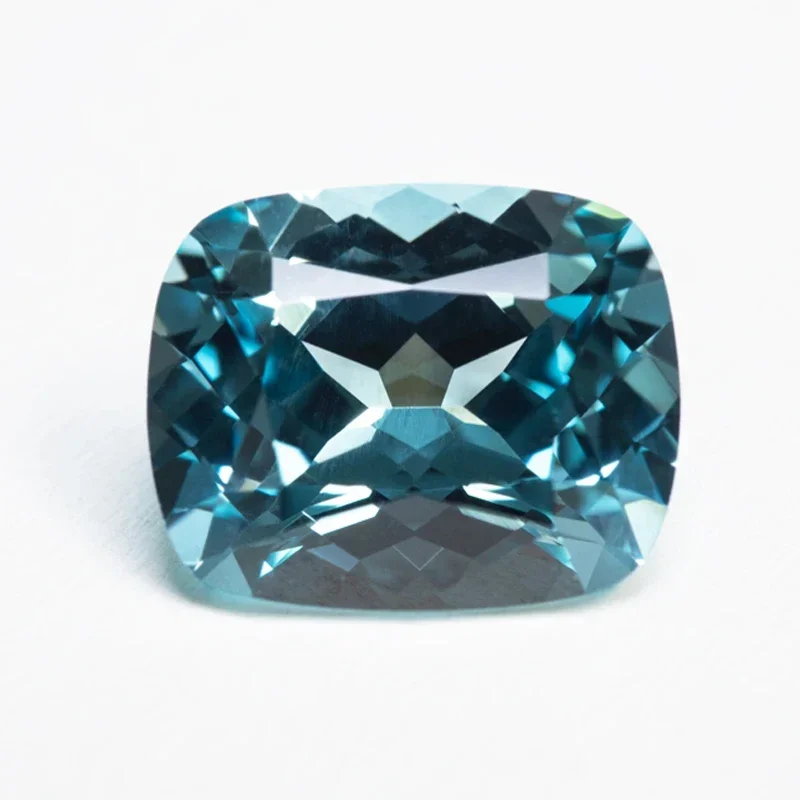 

L-Lab выращенный сапфир морского синего цвета прямоугольная форма подушки VVS1 подвески DIY материал для изготовления ювелирных изделий на выбор сертификат AGL