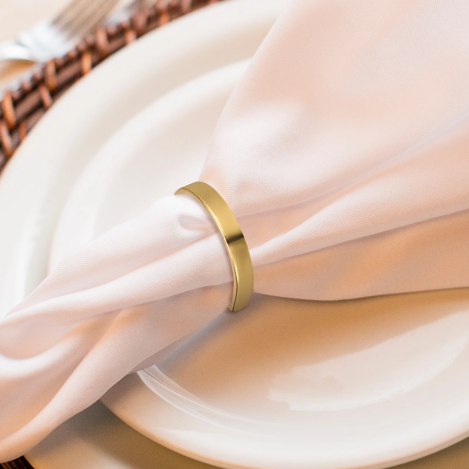 

8Pcs Napkin Rings Heavy Duty Zinc Alloy Napkin Holders for Cloth Napkins Tableware Decoration Dinner Banquet Use