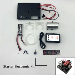 FS L200AC Methanol Starter Electronic Starter Kit for TOYAN Twin Cylinder Engine Model Kit Silver/Black