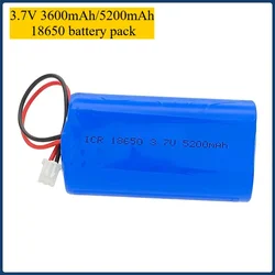 18650 3.7V 3600mAh/5200mAh  Rechargeable Lithium Battery Megaphone Speaker Monitors LED Lights Protection Board +XH2.54 Plug