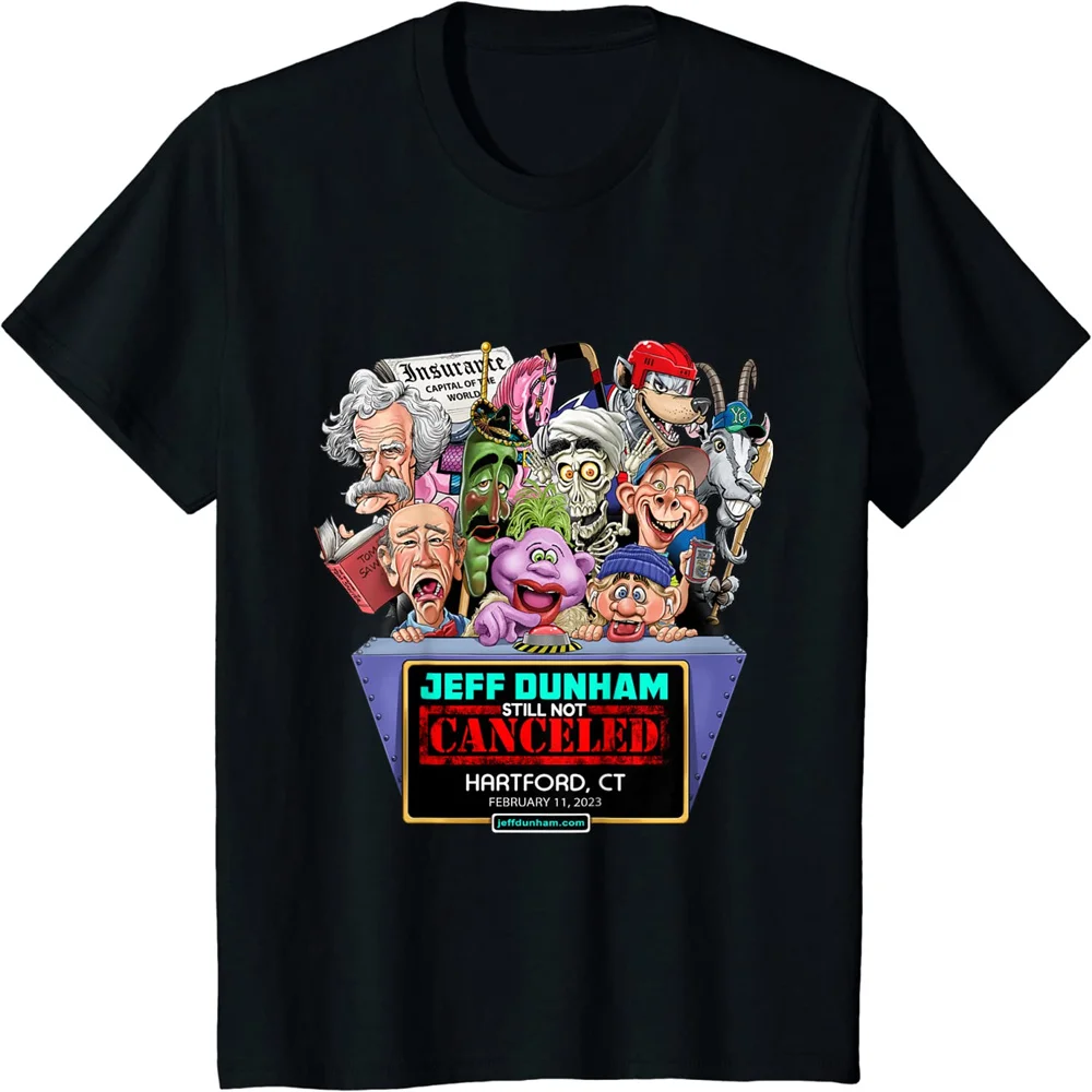 Jeff Dunham T-shirt Crewneck Short Sleeve Black Tee Women Men's Tshiart Harajuku Streetwear Funny Clothes